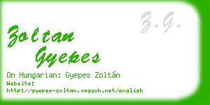 zoltan gyepes business card